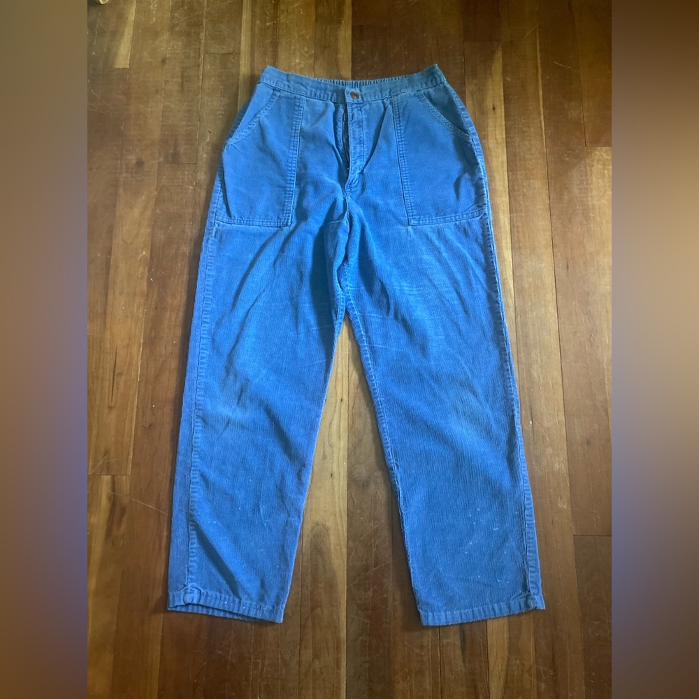 Vintage Cordoroy Pants Size 14 SEARS Light Blue